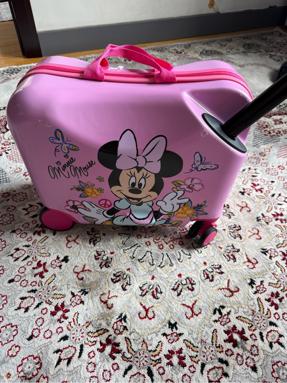 Disney Pink Minnie Mouse Rolling Kids Suitcase